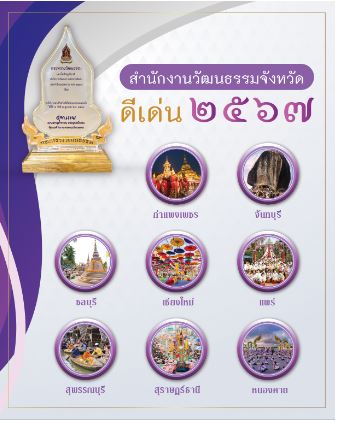 แสดงความยินดี วธ.ประกาศผล 8 สำนักงานวัฒนธรรมจังหวัดดีเด่น ปี 2567